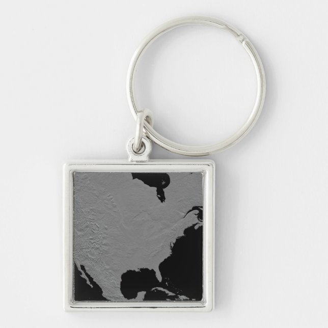 Stereoscopic view of North America 2 Keychain (Front)
