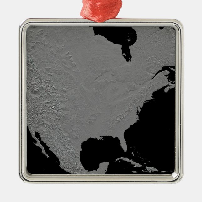 Stereoscopic view of North America 2 Metal Ornament (Front)