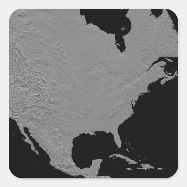 Stereoscopic view of North America 2 Square Sticker (Front)