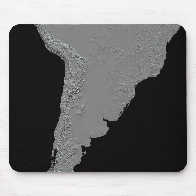 Stereoscopic view of South America Mouse Pad (Front)