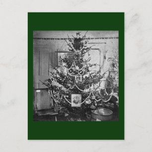Stereoview Christmas Tree Victorian 1800s Vintage Holiday Postcard