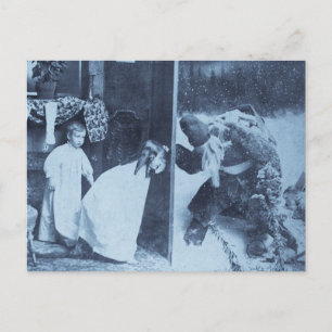 Stereoview - Santa? circa 1899 Holiday Postcard
