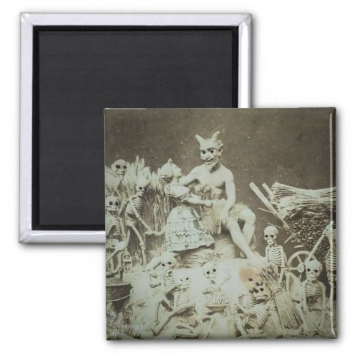 Stereoview The Devils Harvest in Hell French Magnet