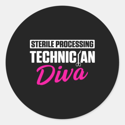 Sterile Processing Technician Diva Tech Classic Round Sticker