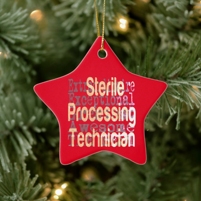 Sterile Processing Technician Extraordinaire Ceramic Ornament (Tree)