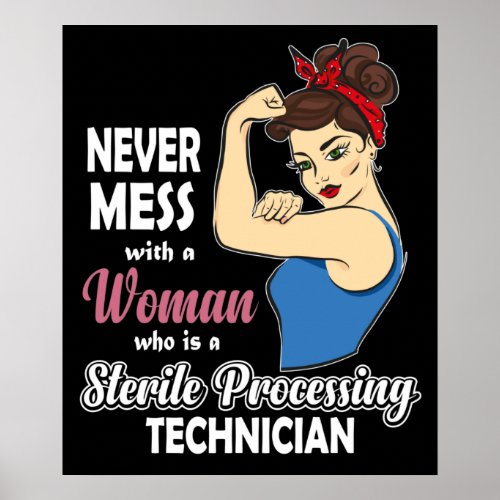 Sterile Processing Technician Gift Women Autoclave Poster