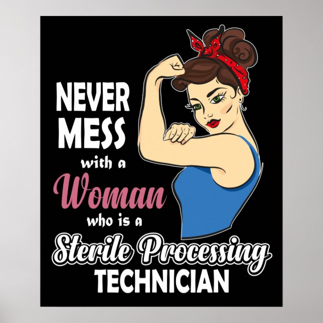 Sterile Processing Technician Gift Women Autoclave Poster (Front)