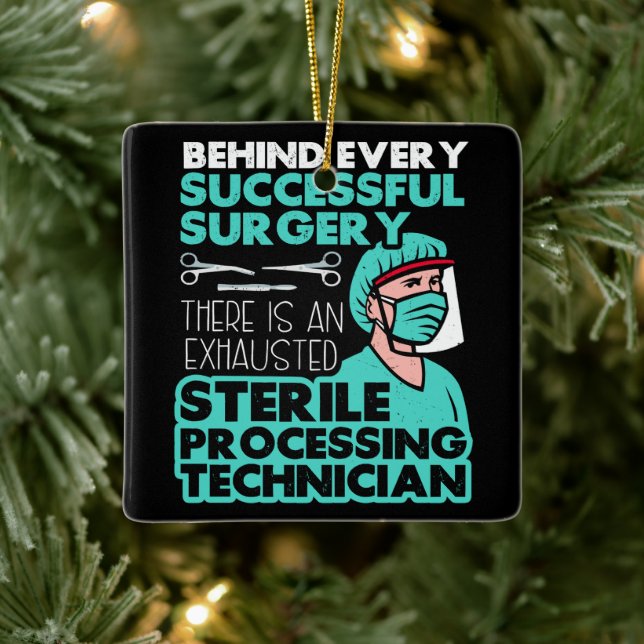 Sterile Processing Technician Tech Appreciation Ceramic Ornament (Tree)