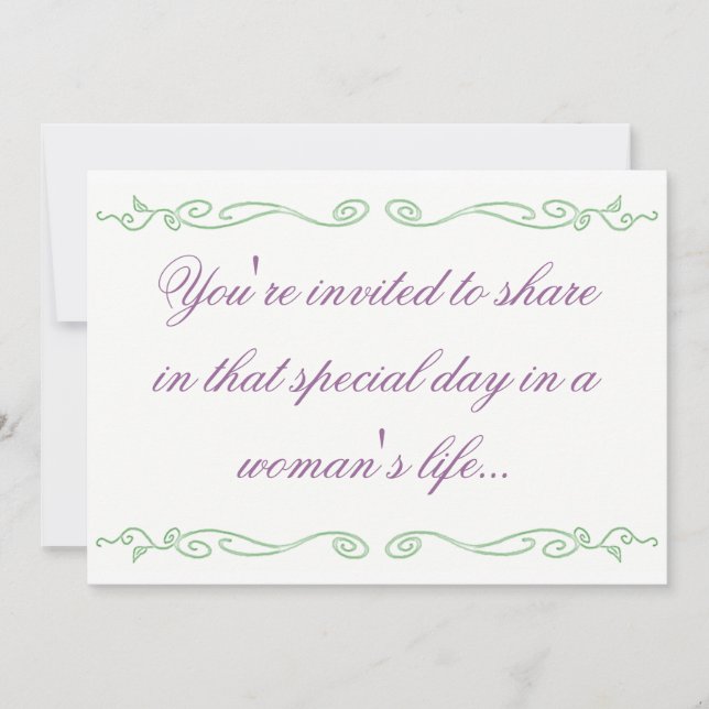 Sterilization Party Invitations (Front)