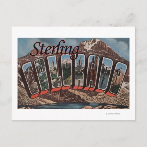 Sterling Colorado _ Large Letter Scenes Postcard