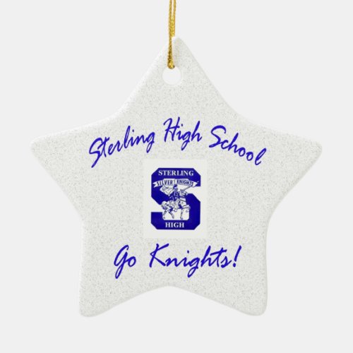 Sterling High Go Knights Logo I Star Ornament