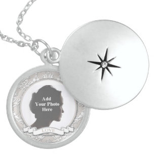 Sterling Silver Customizable Love One Locket Neckl Necklace