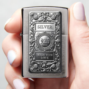 Sterling Silver Gothic Filigree Bullion Zippo Lighter