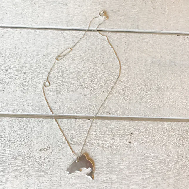 Sterling Silver Jumping Trout Necklace Zazzle