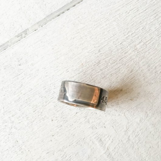 Sterling Silver Montana GPS Ring (Front)