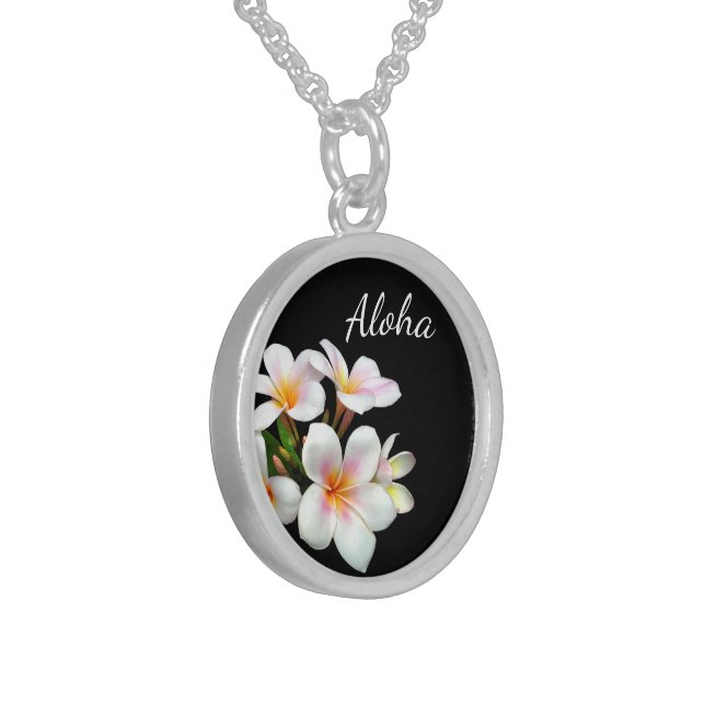 Sterling Silver Necklace-Hawaiian Aloha Sterling Silver