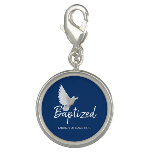 Sterling Silver Plated Charm Baptizm Custom Name