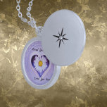 Sterling Silver Plated Daisy Love you then & Now Locket Necklace<br><div class="desc">Celebrate a timeless love with this beautiful sterling silver-plated locket necklace. Set against a rich purple background, a delicate white daisy is nestled inside a heart, symbolizing purity and enduring affection. The heartfelt message, "Loved You Then, Love You Now, " makes this locket a meaningful keepsake for someone special. Whether...</div>