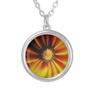 Sterling Silver Plated Sunflower Necklace