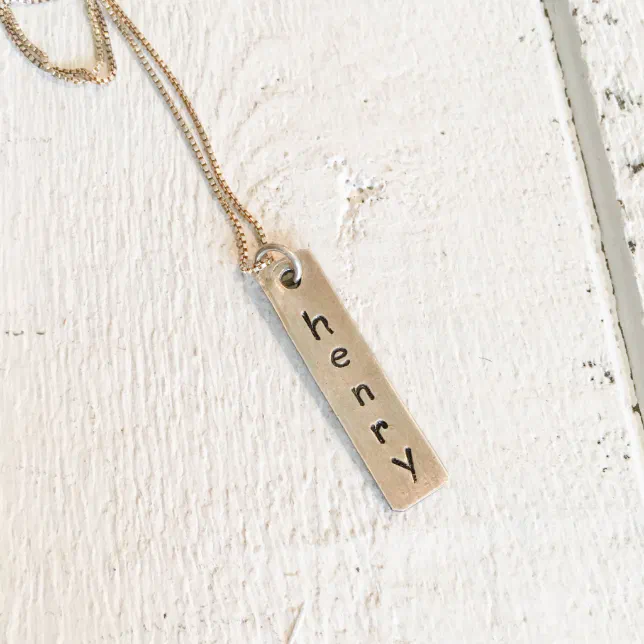 Sterling Silver Rectangle Pendant Necklace Zazzle