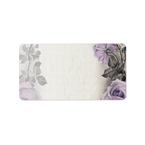 Sterling Silver Rose Blank Wedding Address Labels