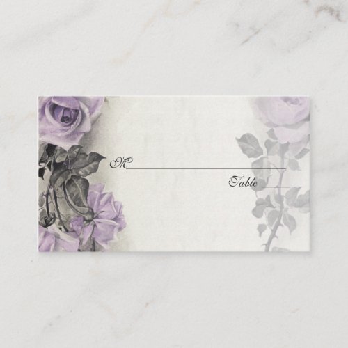 Sterling Silver Rose Wedding Place or Escort Cards Business Cards