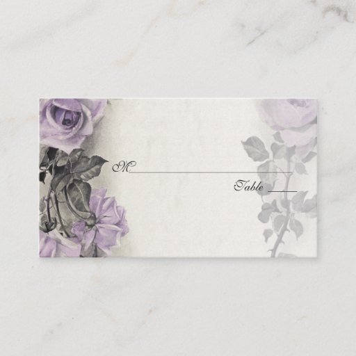 Customizable Sterling Silver Rose Wedding Place or Escort Cards Business Cards