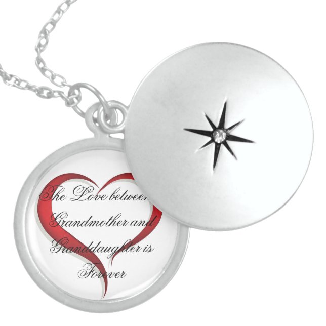 Sterling Silver Round Locket/Love Necklace (Front)