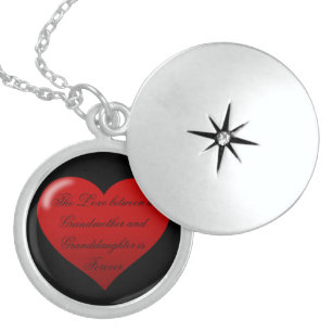Sterling Silver Round Locket/Love Necklace