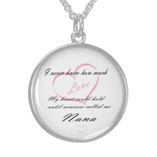 Sterling Silver Round LocketNana Sterling Silver Necklace