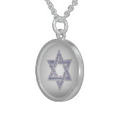 Sterling Silver Star Of David Pendent Necklace (Front Right)