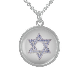 Sterling Silver Star Of David Pendent Necklace