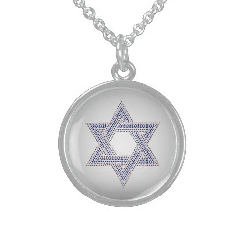 Sterling Silver Star Of David Pendent Necklace