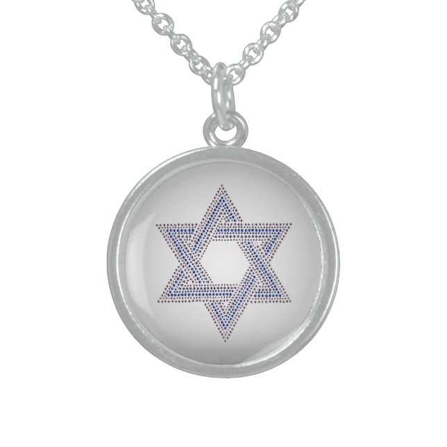 Sterling Silver Star Of David Pendent Necklace (Front)
