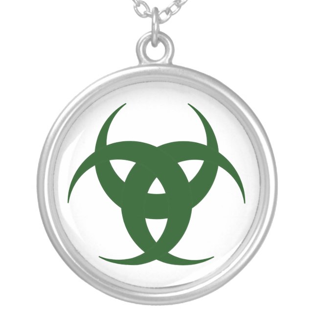 Sterling Silver Triple Crescent Moon Necklace (Front)