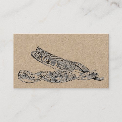 Sterling Straight Razor  Extra Thick Natural Business Card