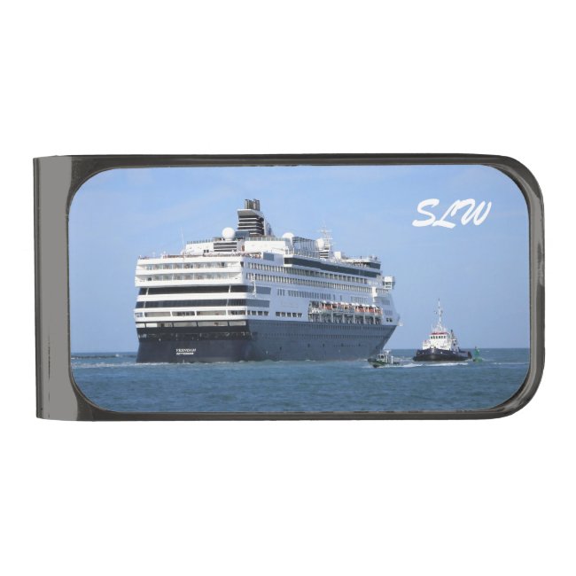 Stern and Starboard Cruising Away Monogrammed Money Clip