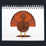 Stern Christmas Turkey Calendar<br><div class="desc">A stern look from a traditional Christmas or Thanksgiving Turkey over a white background</div>