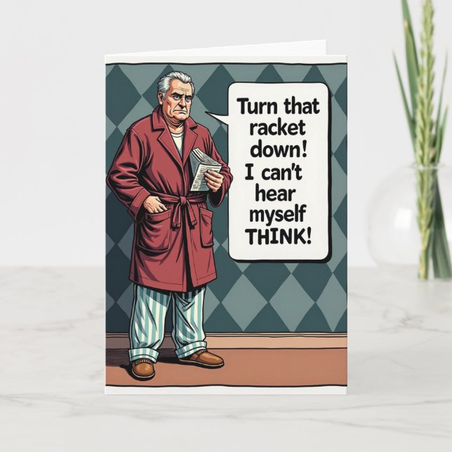 Stern Fathers Day Newspaper Card (Front)