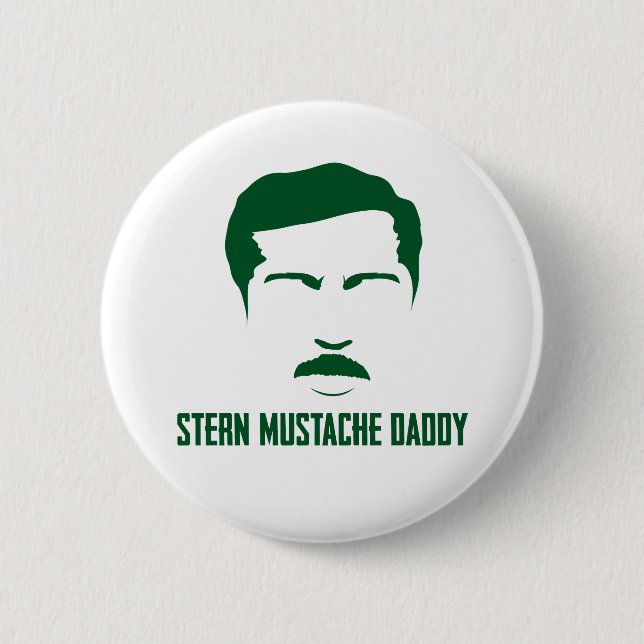 Stern Mustache Button (Front)