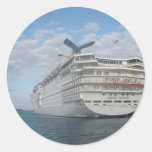Stern Of The Carnival Sensation Cruise Ship Classic Round Sticker at Zazzle