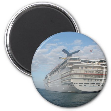 Stern Of The Carnival Sensation Cruise Ship Magnet