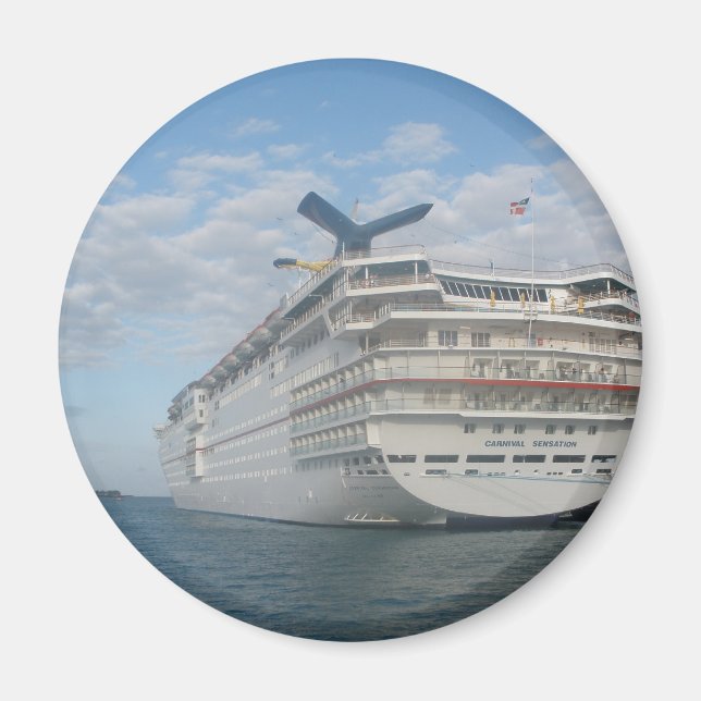 Stern of the Carnival Sensation Cruise Ship Magnet (Front)