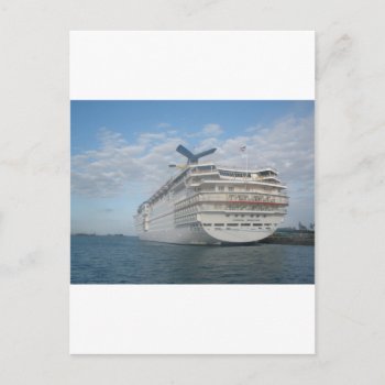 Stern Of The Carnival Sensation Cruise Ship Postcard by frugalmommatobe at Zazzle