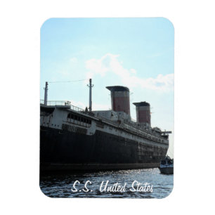 Stern View of S.S. United States Magnet
