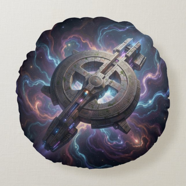 Sternenpfad – Reise durch das Universum´14 Round Pillow (Front)