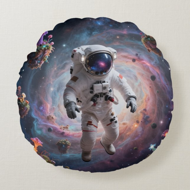 Sternenpfad – Reise durch das Universum´2 Round Pillow (Front)