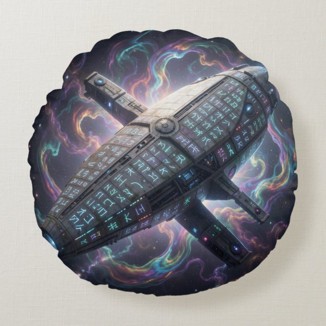 Sternenpfad – Reise durch das Universum´7 Round Pillow (Front)