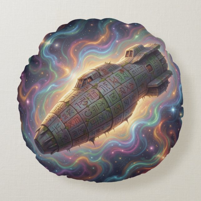 Sternenpfad – Reise durch das Universum´9 Round Pillow (Front)