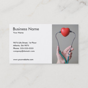 Stethoscope and Heart Business Card Template